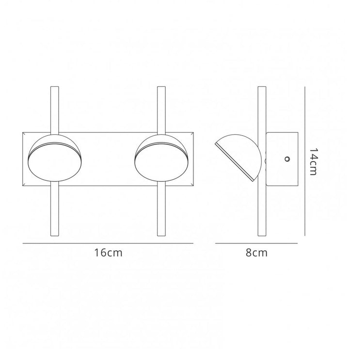 Mantra M6265 Adn 2 Light Wall Lamp White