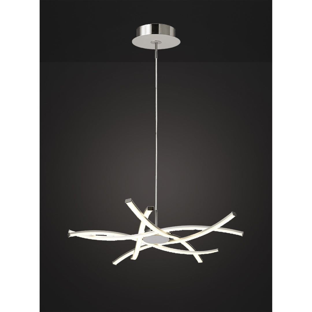 Mantra M5914 Aire LED Pendant 69cm Round Silver