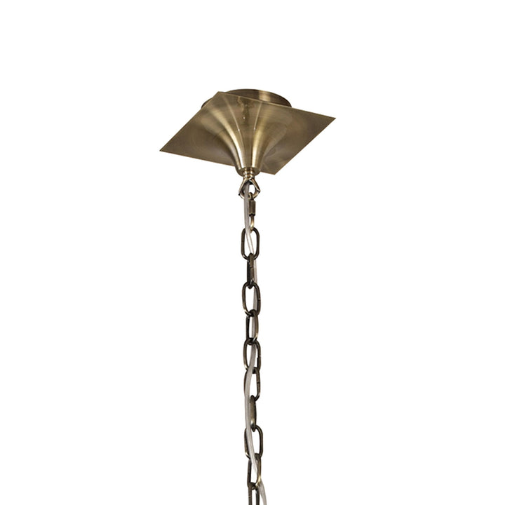 Mantra M0783AB/BS Akira Pendant 3 Light E14 Antique Brass Black Shades