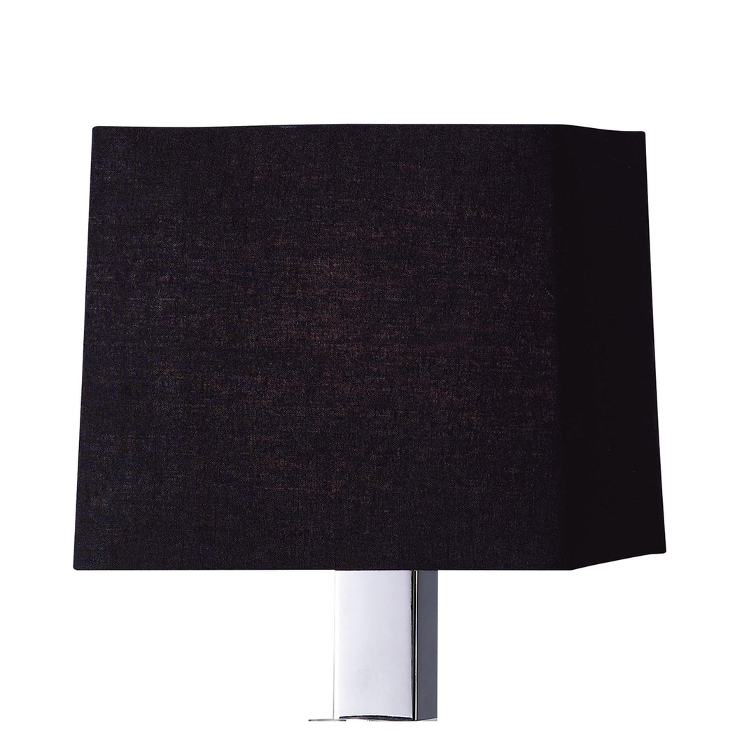 Mantra M0789 Akira Table Lamp 1 Light E14 Polished Chrome Black Shade