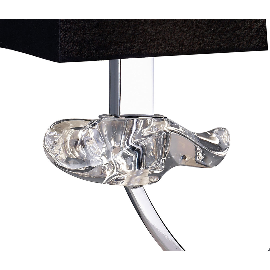 Mantra M0790 Akira Table Lamp 2 Light E14 Polished Chrome Black Shades