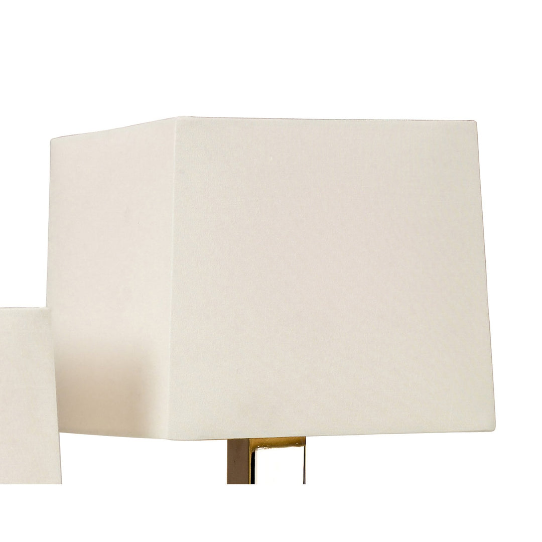 Mantra M0790AB Akira Table Lamp 2 Light E14 Antique Brass Cream Shades