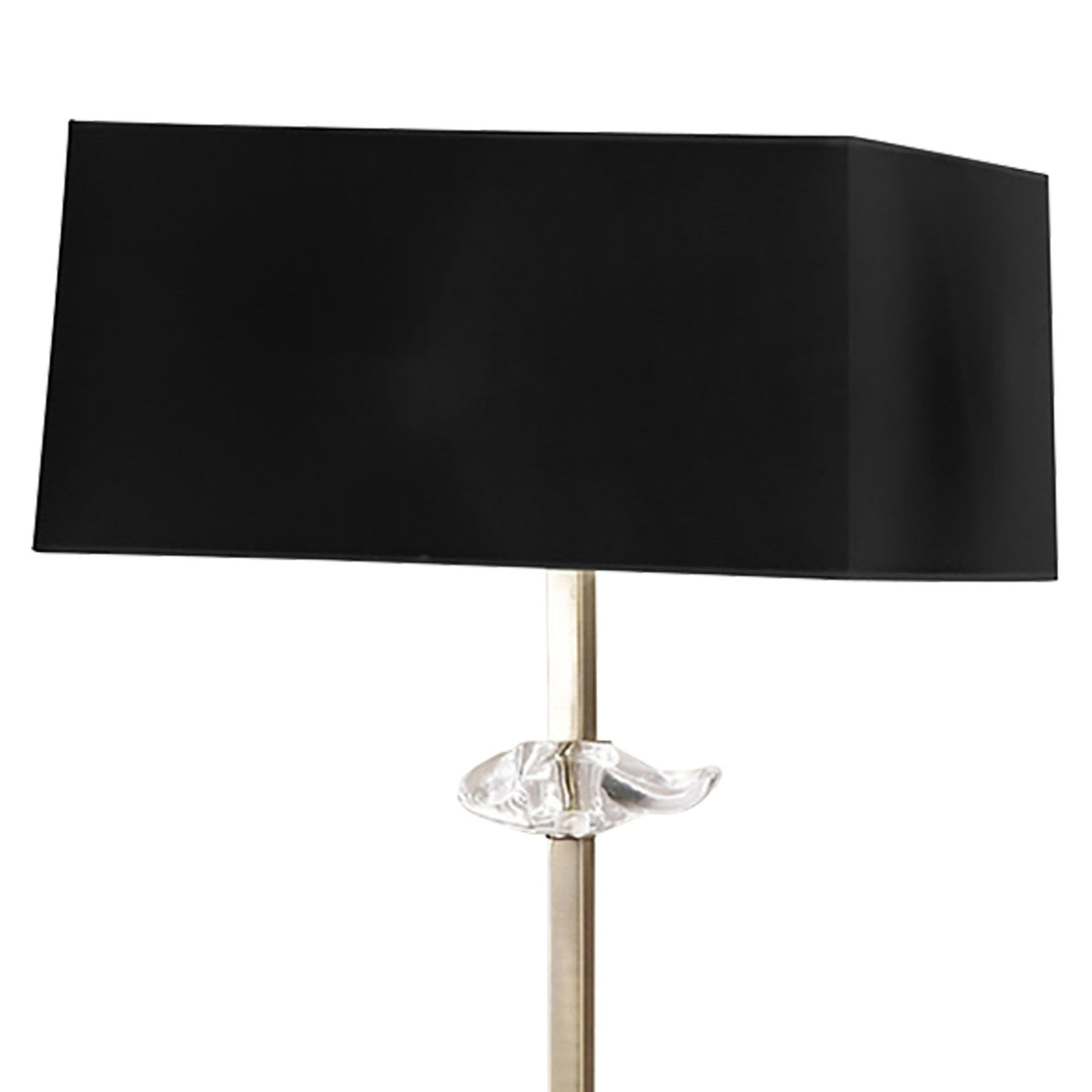 Mantra M0791AB/BS Akira Floor Lamp 3 Light E27 Antique Brass Black Shade