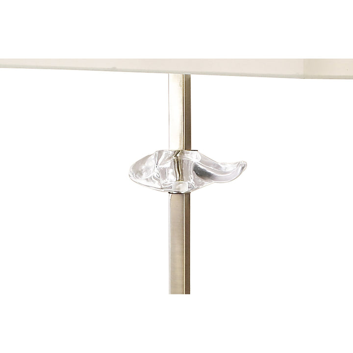 Mantra M0791AB Akira Floor Lamp 3 Light E27 Antique Brass Cream Shade