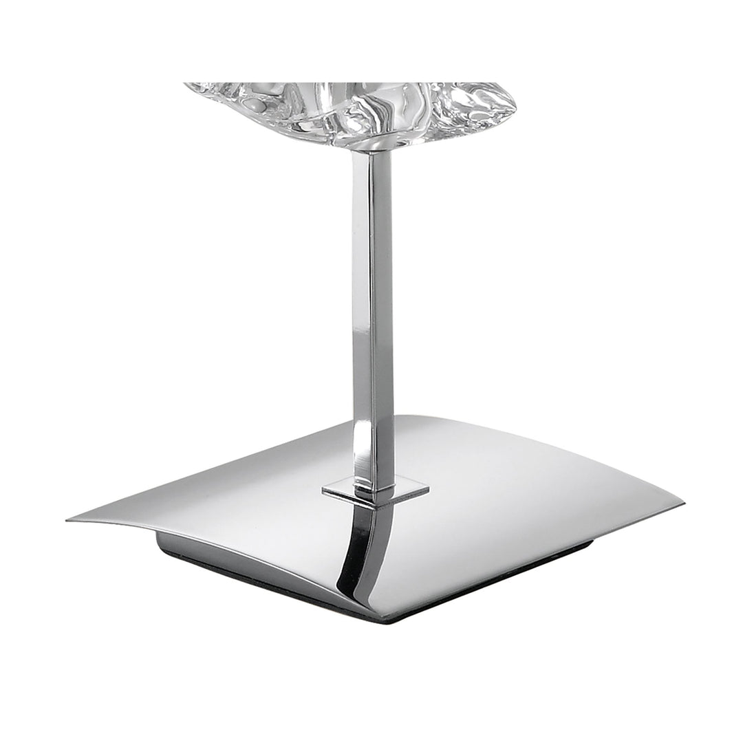 Mantra M0793/CS Akira Table Lamp 2 Light E27 Polished Chrome Cream Shade