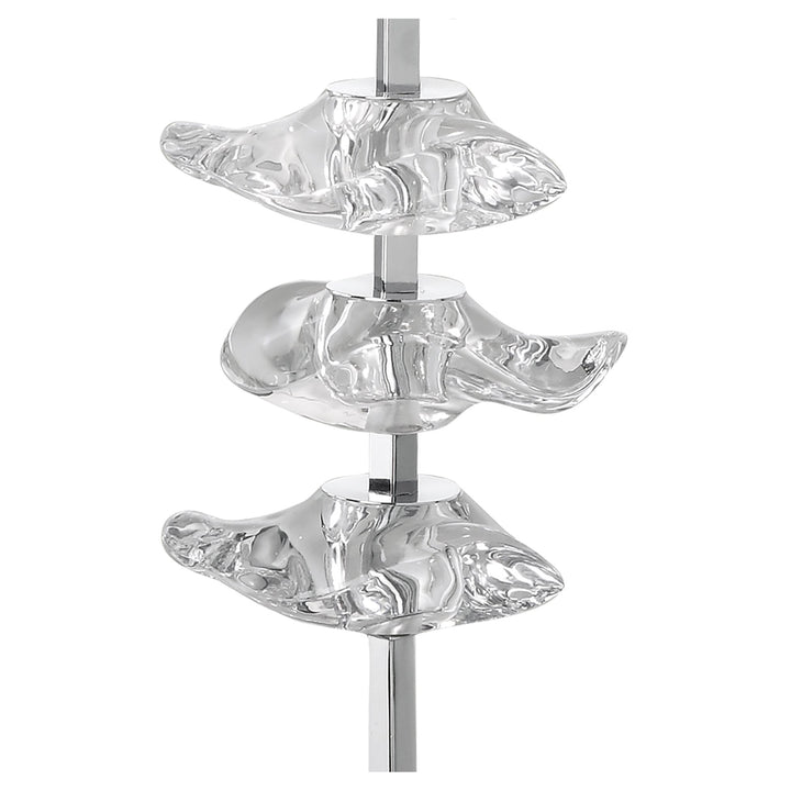 Mantra M0793/CS Akira Table Lamp 2 Light E27 Polished Chrome Cream Shade