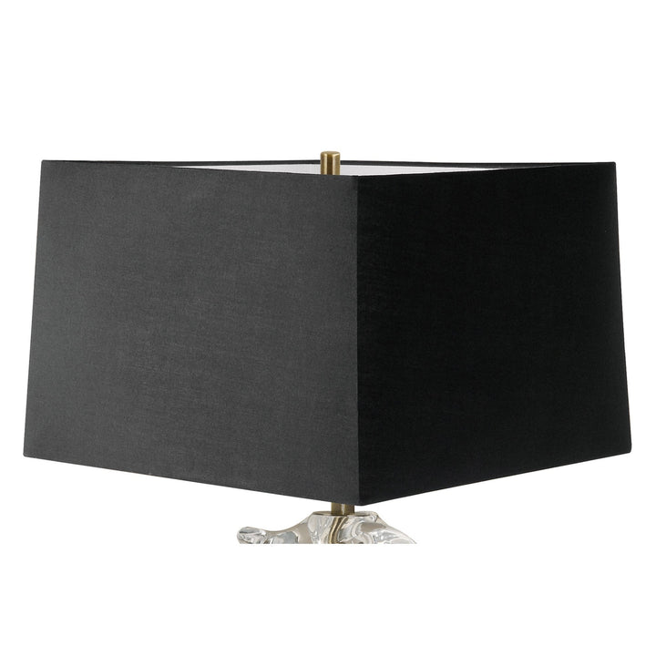 Mantra M0793AB/BS Akira Table Lamp 2 Light E27 Antique Brass Black Shade