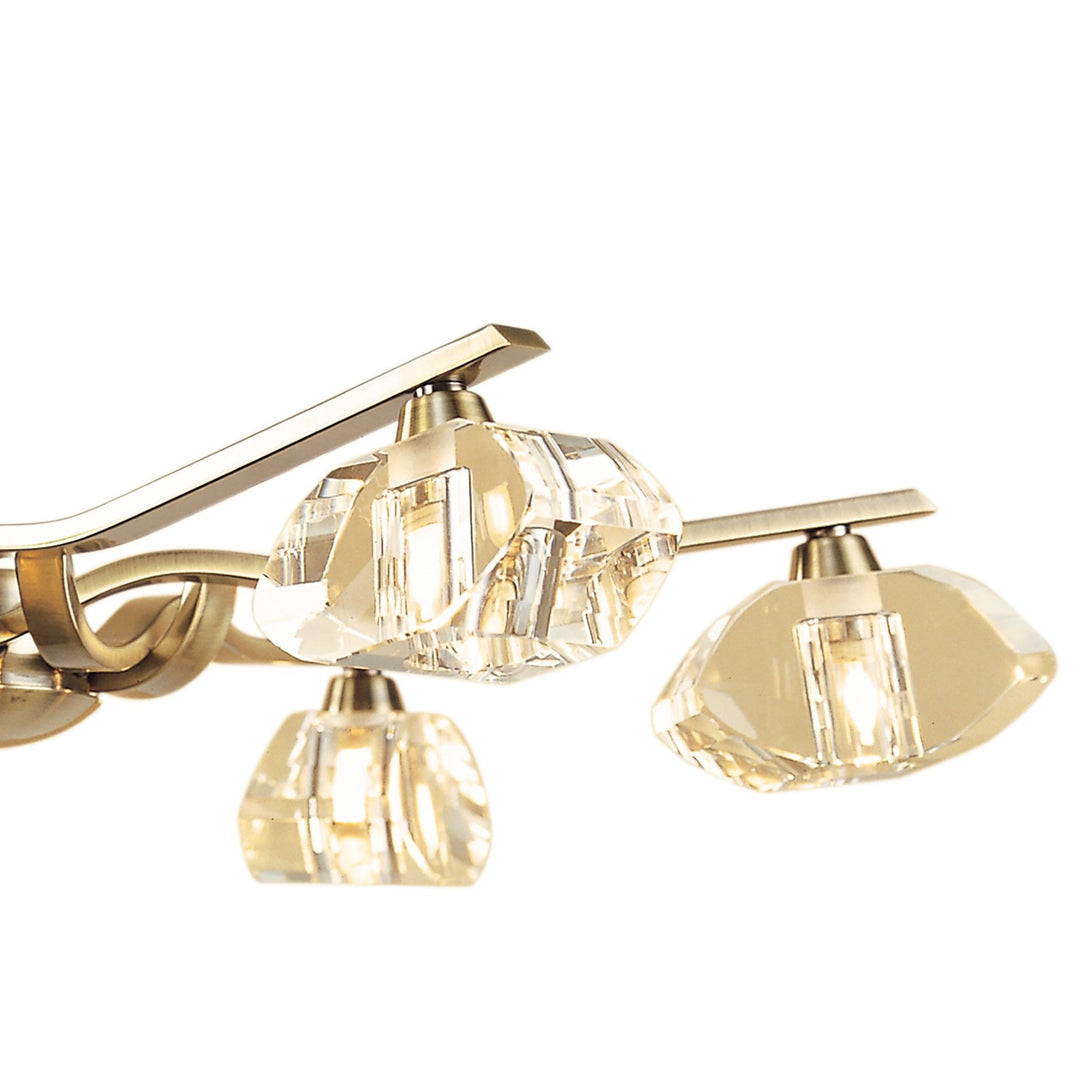 Mantra M0412AB Alfa Telescopic Pendant Convertible To Semi Flush 6 Light G9 Antique Brass