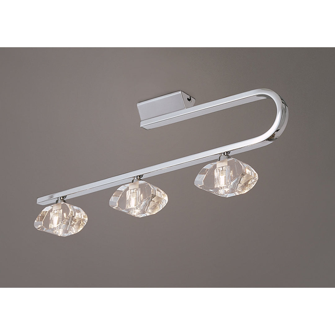 Mantra M0421 Alfa Ceiling Linear Bar 3 Light G9 Polished Chrome