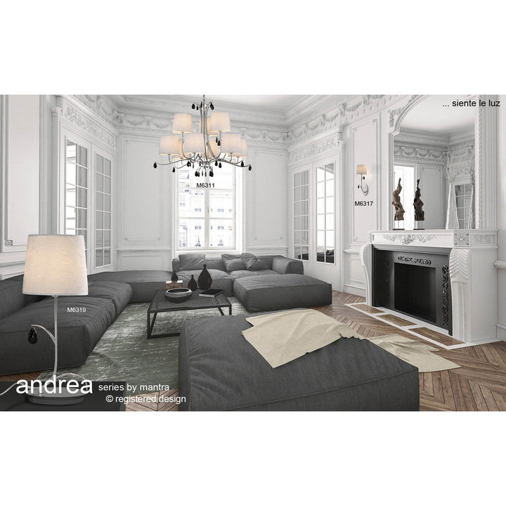 Mantra M6311 Andrea Pendant 88cm Round Polished Chrome