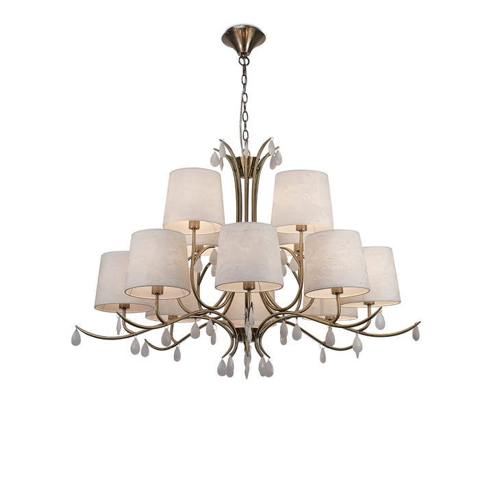 Mantra M6330 Andrea Pendant 100cm Round Antique Brass