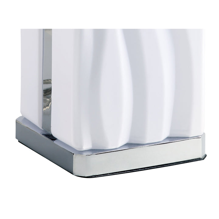 Mantra M5046 Arena Table Lamp LED White Polished Chrome White Acrylic