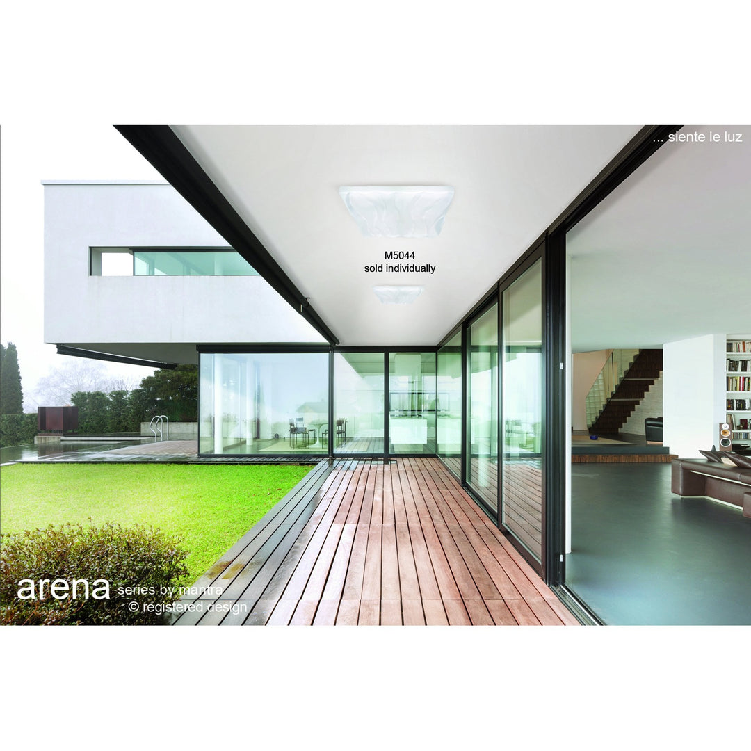 Mantra M5047 Arena Wall Lamp LED White IP44 Polished Chrome White Acrylic