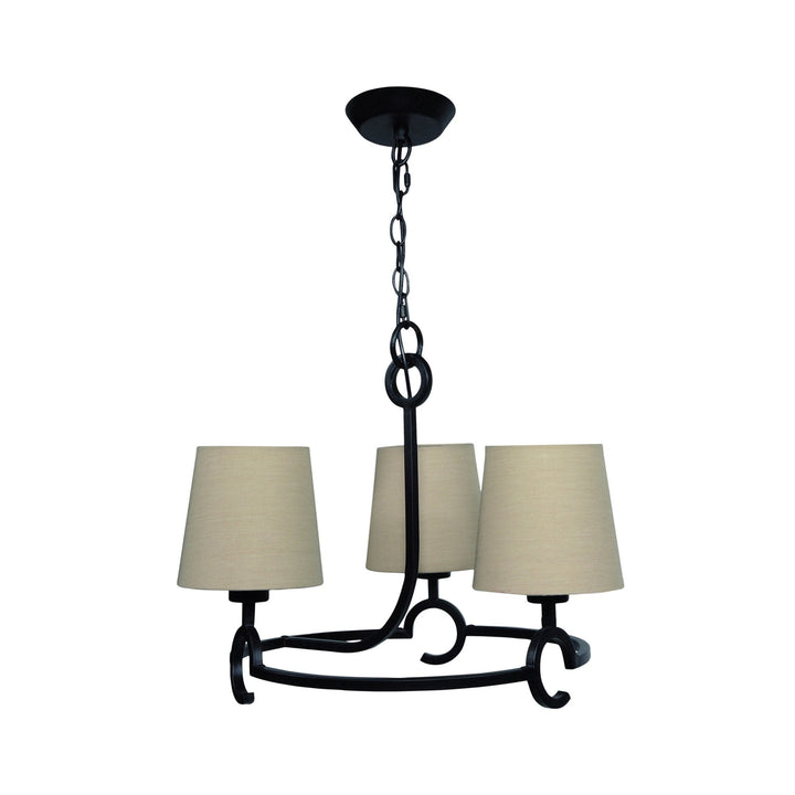 Mantra M5211 Argi Pendant 3 Light Taupe Shades Brown Oxide