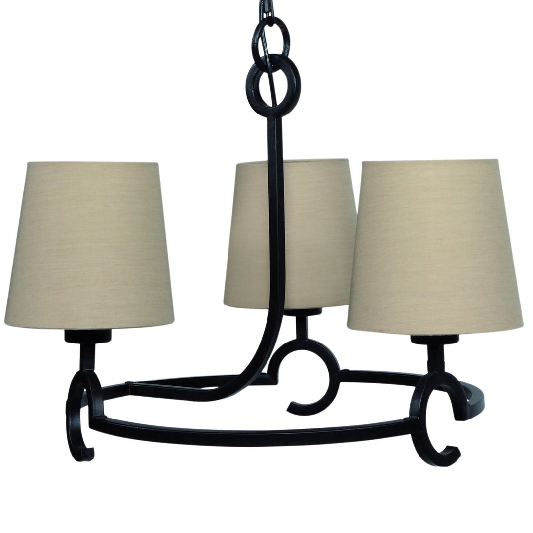 Mantra M5211 Argi Pendant 3 Light Taupe Shades Brown Oxide