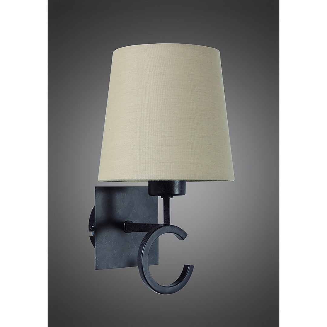 Mantra M5216 Argi Wall Lamp 1 Light Taupe Shade Brown Oxide