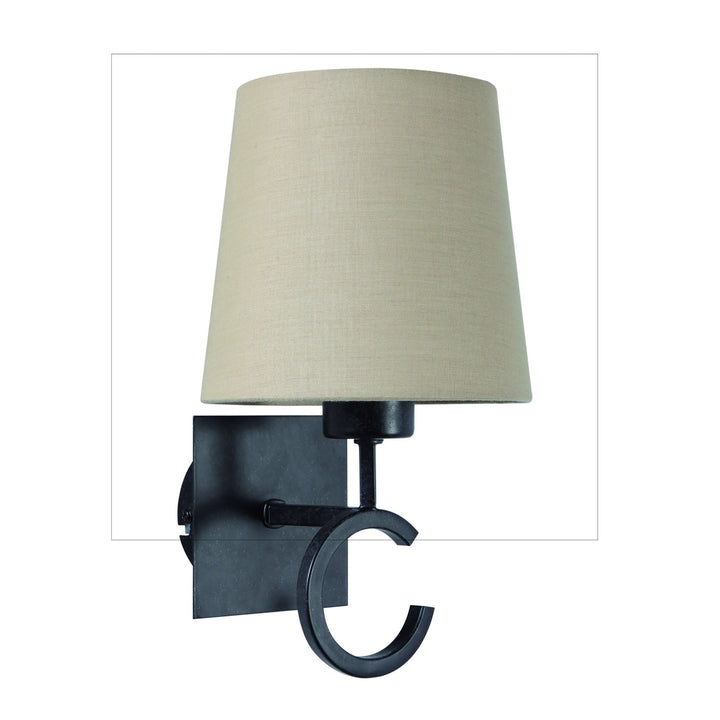 Mantra M5216 Argi Wall Lamp 1 Light Taupe Shade Brown Oxide