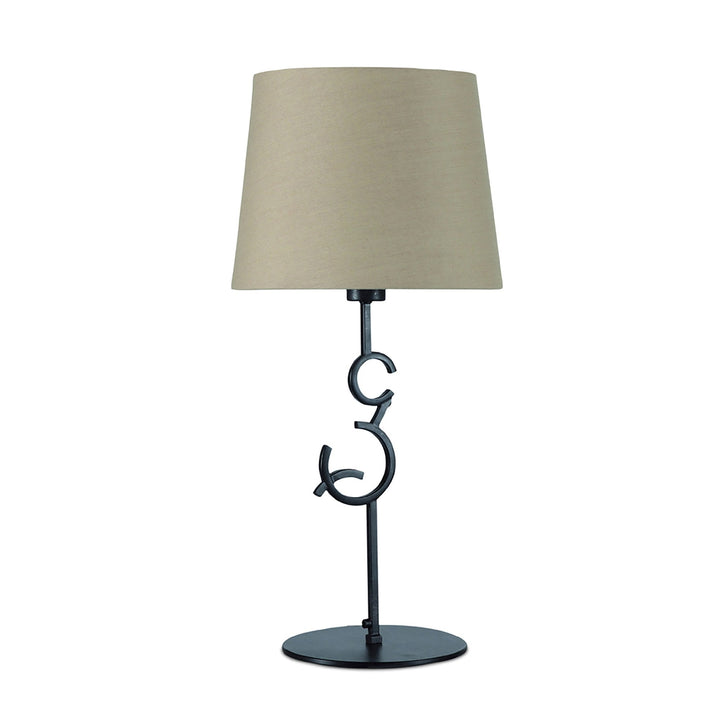 Mantra M5218 Argi Table Lamp 1 Light Large Taupe Shade Brown Oxide