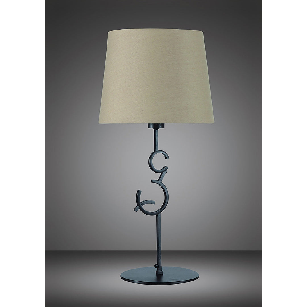 Mantra M5218 Argi Table Lamp 1 Light Large Taupe Shade Brown Oxide