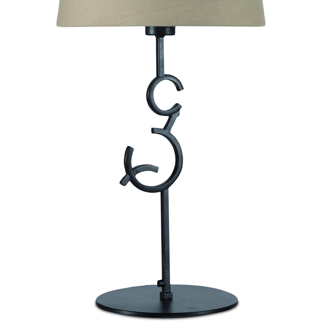 Mantra M5218 Argi Table Lamp 1 Light Large Taupe Shade Brown Oxide