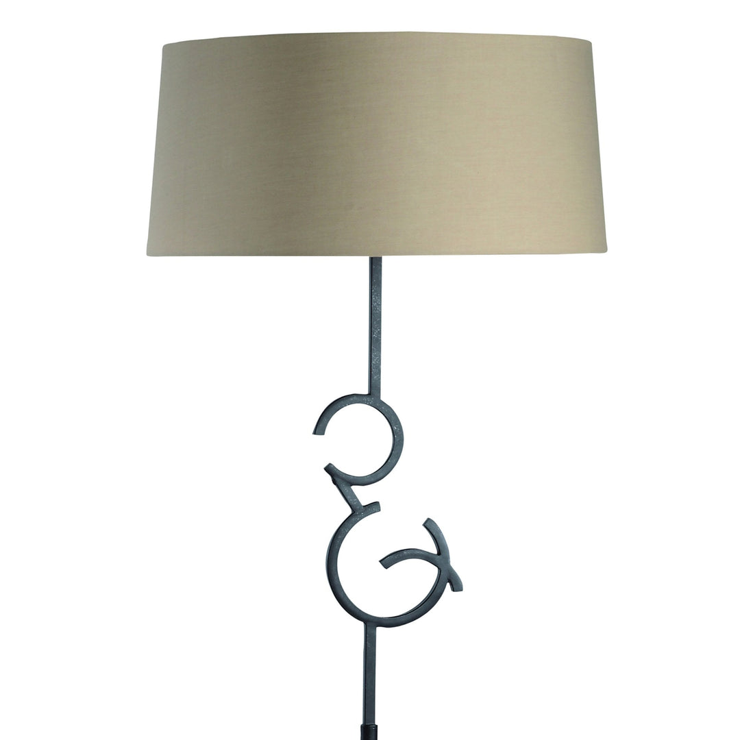 Mantra M5219 Argi Floor Lamp 4 Light Taupe Shade Brown Oxide