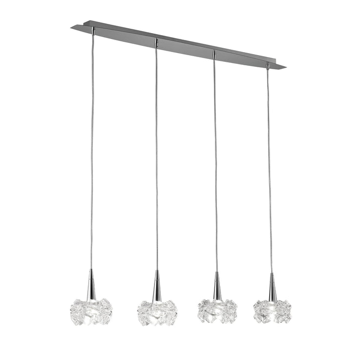 Mantra M3950 Artic Pendant 4 Light Line Polished Chrome