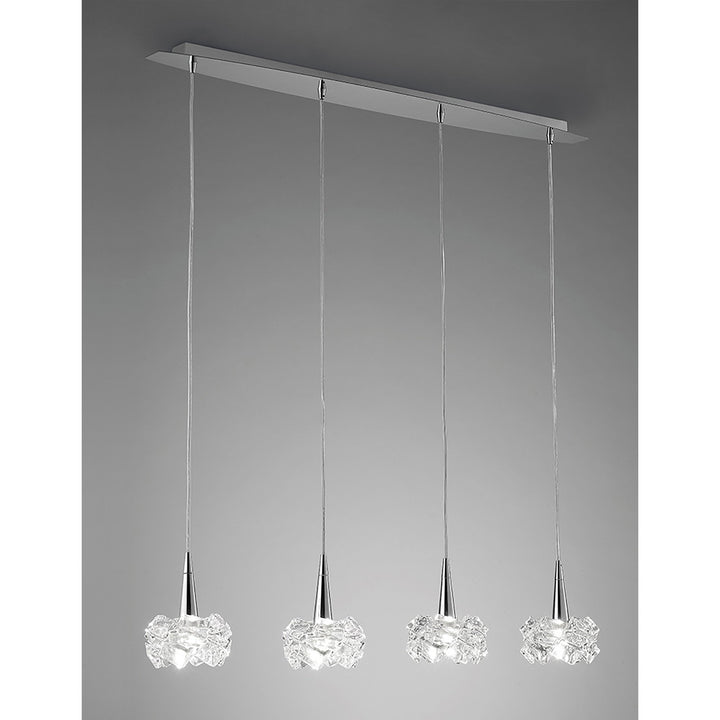 Mantra M3950 Artic Pendant 4 Light Line Polished Chrome