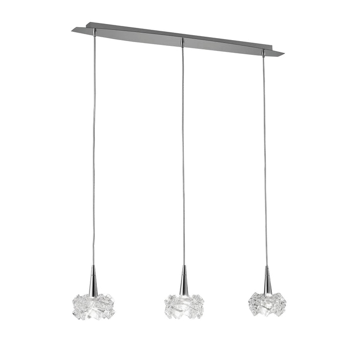 Mantra M3951 Artic Pendant 3 Light Line Small Polished Chrome