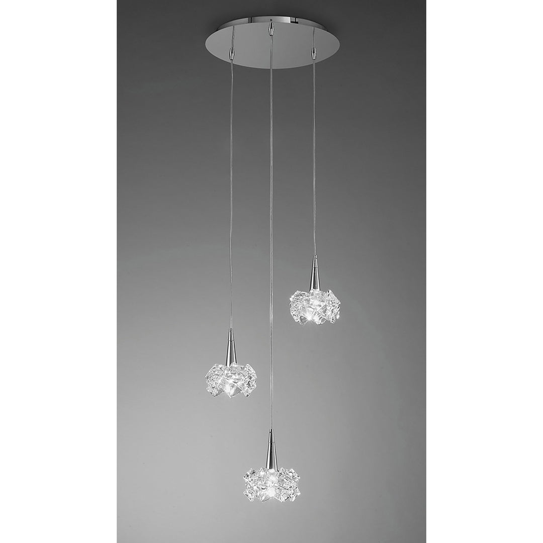 Mantra M3952 Artic Pendant 3 Light Round Polished Chrome