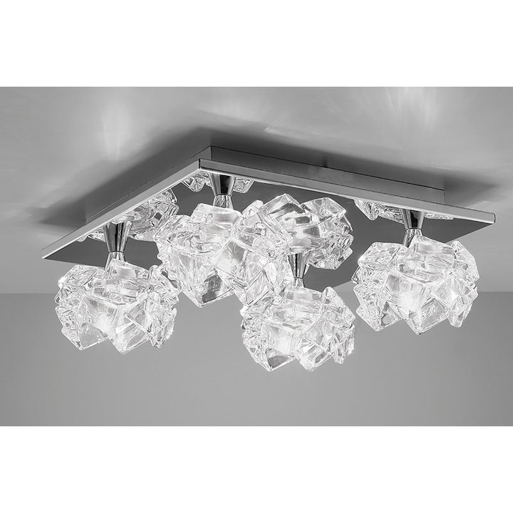 Mantra M3954 Artic Ceiling 4 Light Square Polished Chrome