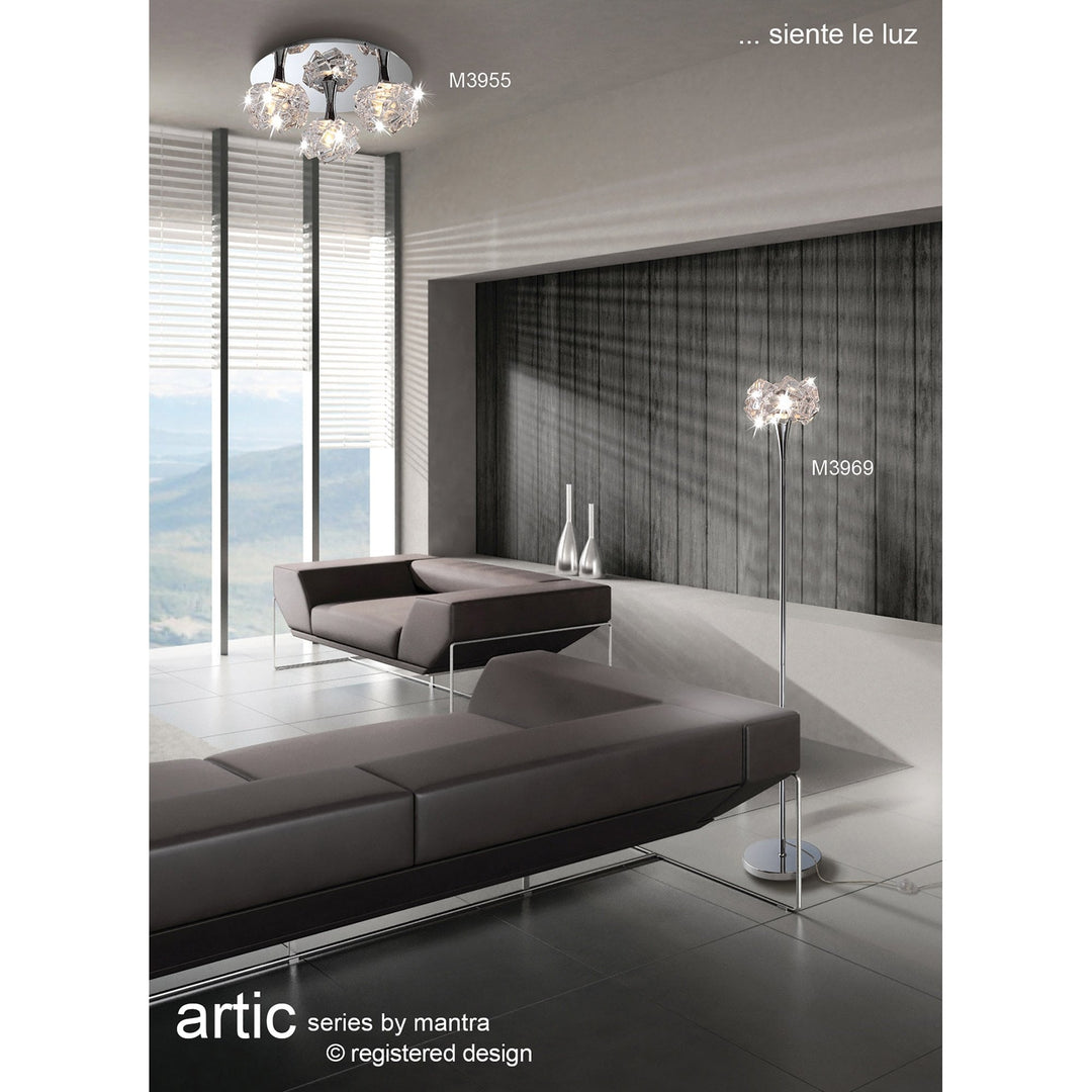 Mantra M3955 Artic Ceiling 3 Light Round Small Polished Chrome
