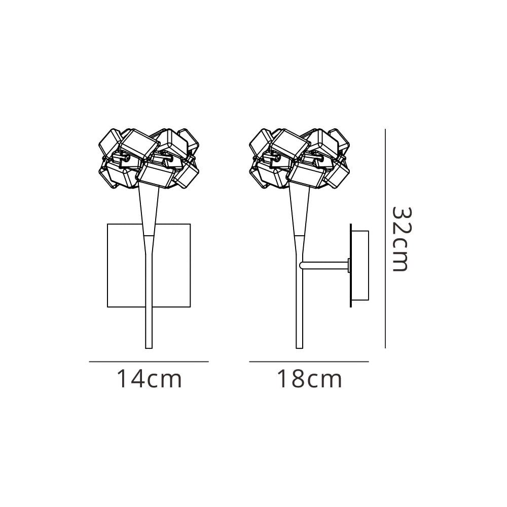 Mantra M3957/S Artic Wall Lamp Switched 1 Light Polished Chrome