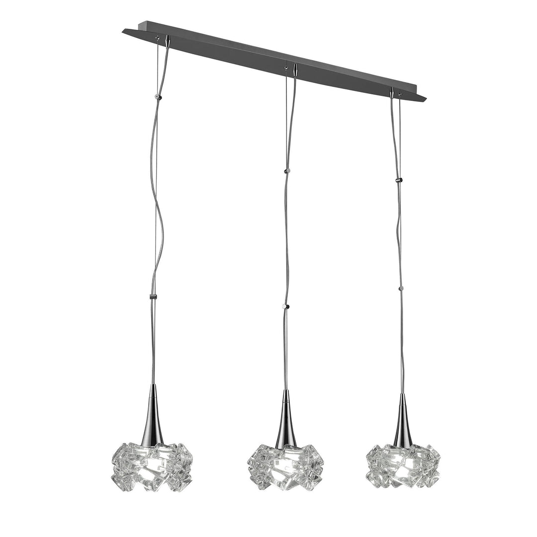 Mantra M3961 Artic Pendant 3 Light Line Large Polished Chrome