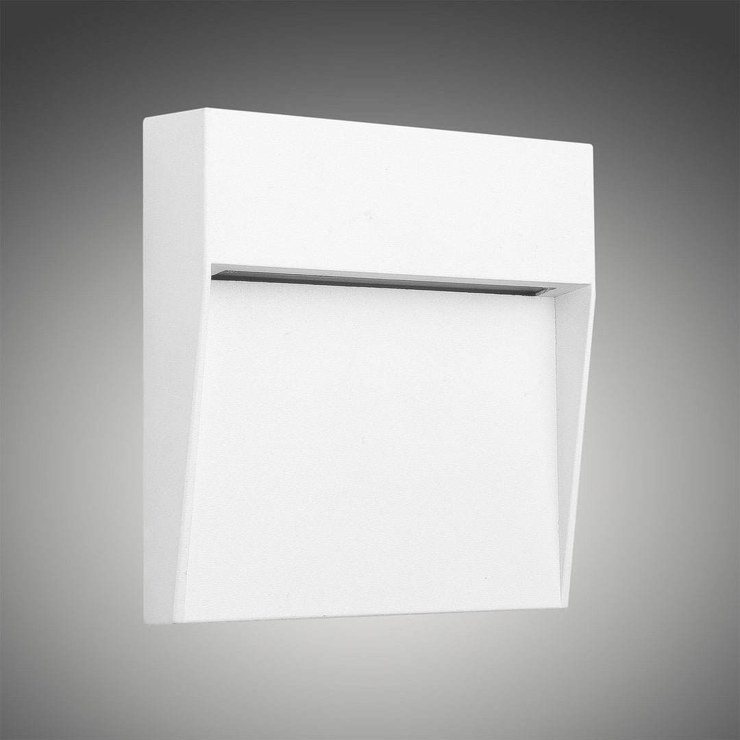 Mantra M7012 Baker Outdoor Wall Lamp Small Square 3W LED Sand White