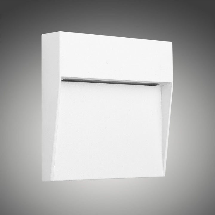 Mantra M7012 Baker Outdoor Wall Lamp Small Square 3W LED Sand White