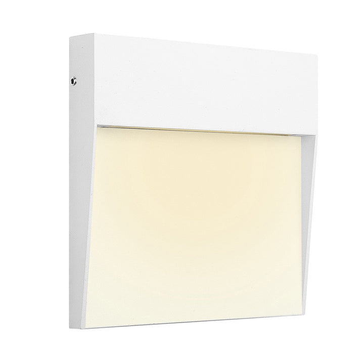 Mantra M7016 Baker Outdoor Wall Lamp Large Square 6W LED Sand White