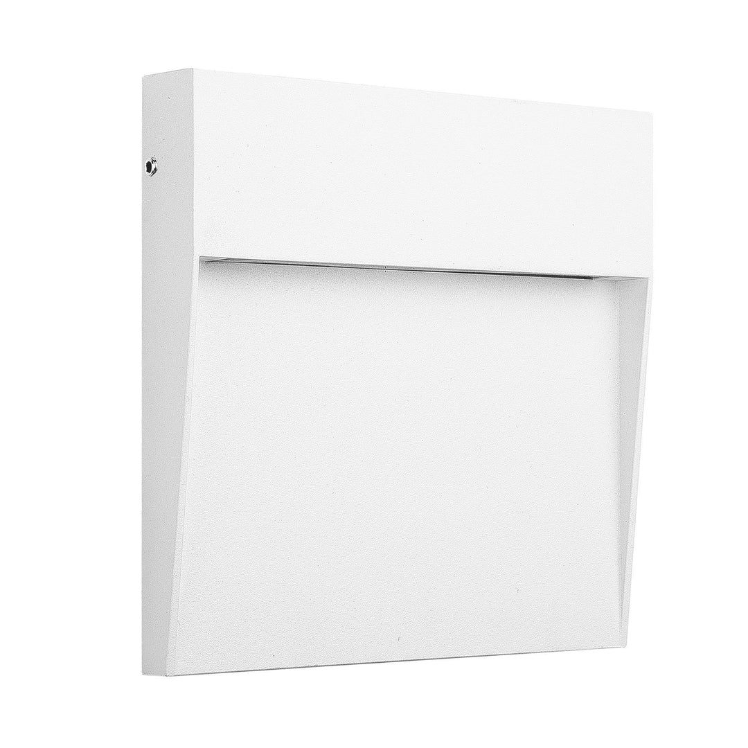 Mantra M7016 Baker Outdoor Wall Lamp Large Square 6W LED Sand White