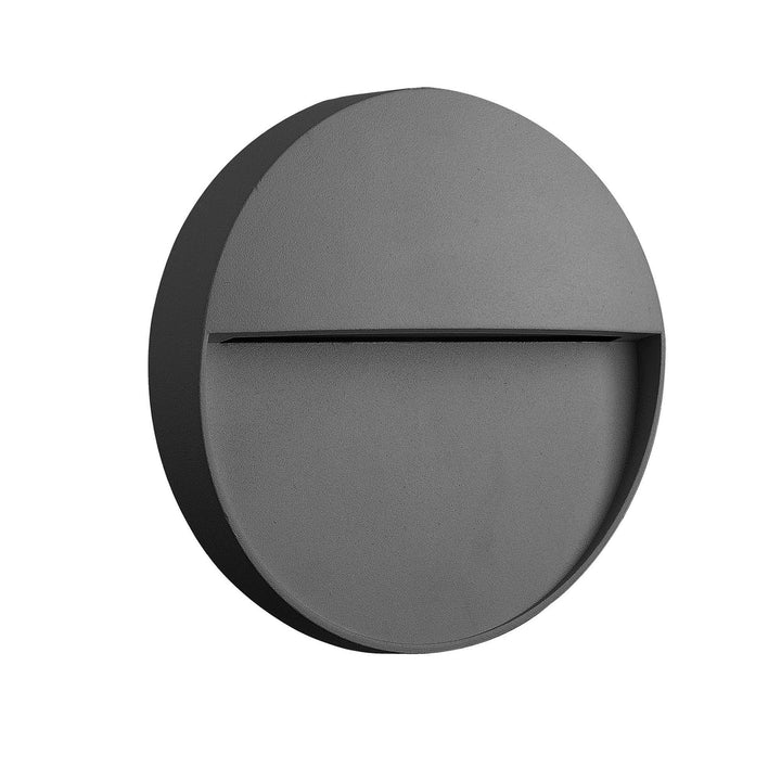 Mantra M7013 Baker Outdoor Wall Lamp Small Round 3W LED Anthracite