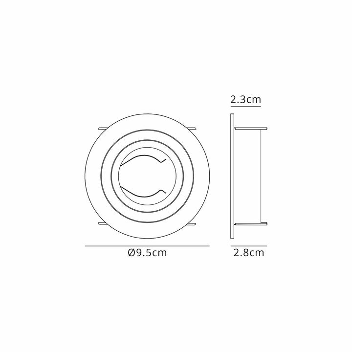 Mantra MC7742 Basico GU10 Downlight 9.5cm Round 1 x GU10 Max 12W Aluminium