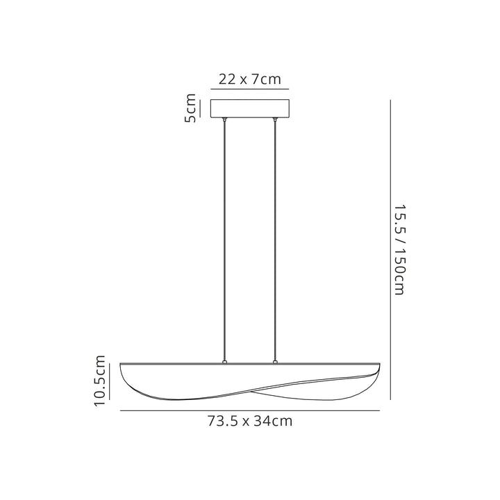 Mantra M7766 Bianca Pendant 40W LED White Acrylic