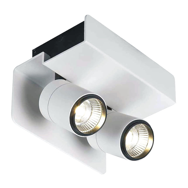 Mantra M5720 Bocaray Surface Mounted Spot / Wall Light 2 x 7W LED Matt White / Black