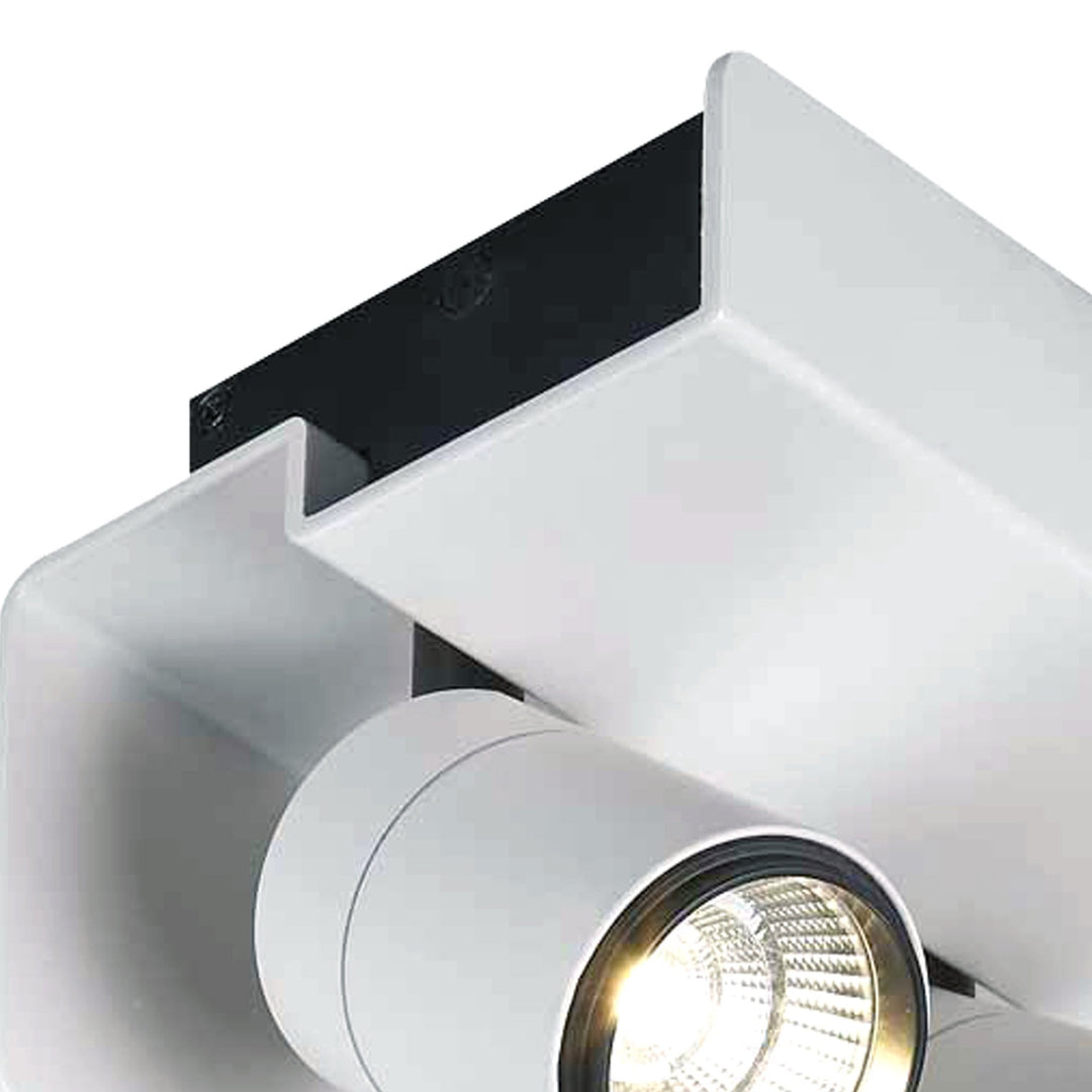 Mantra M5720 Bocaray Surface Mounted Spot / Wall Light 2 x 7W LED Matt White / Black