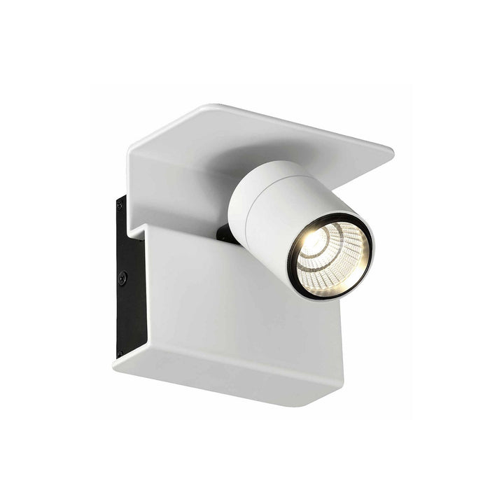 Mantra M5717 Bocaray Surface Mounted Spot / Wall Light 1 x 7W LED Matt White / Black