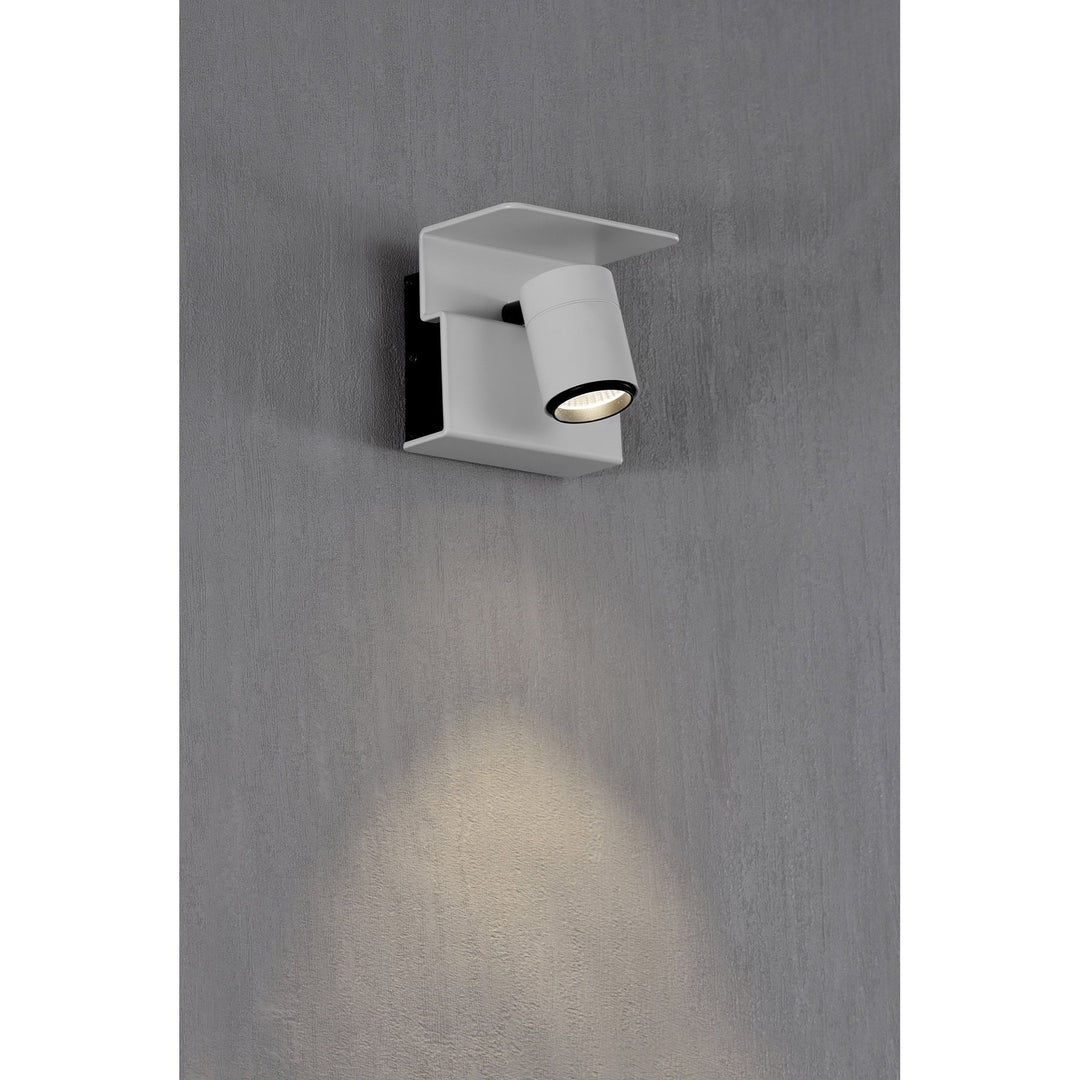 Mantra M5717 Bocaray Surface Mounted Spot / Wall Light 1 x 7W LED Matt White / Black