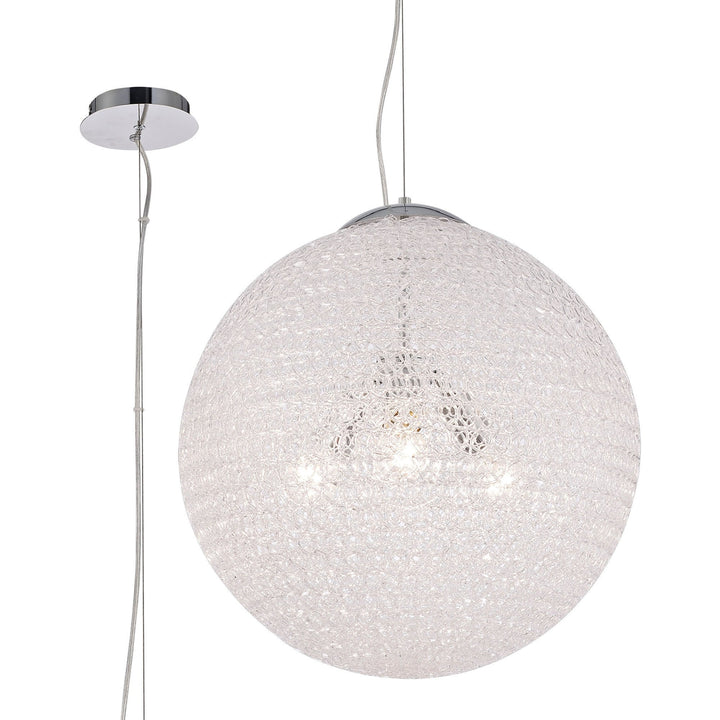 Mantra M5710 Bola Pendant 50cm Round 3 x E27 Chrome