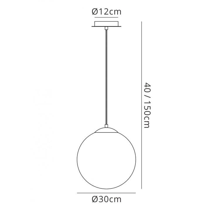 Mantra M5712 Bola Pendant 30cm Round 1 x E27 Chrome