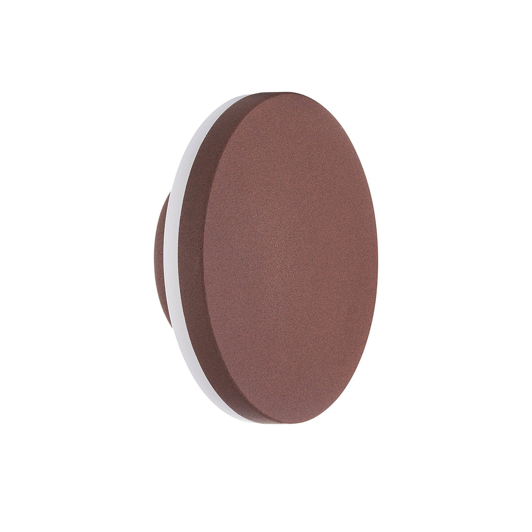 Mantra M6538 Bora Outdoor Round Wall Lamp 9.6W LED Rust Brown