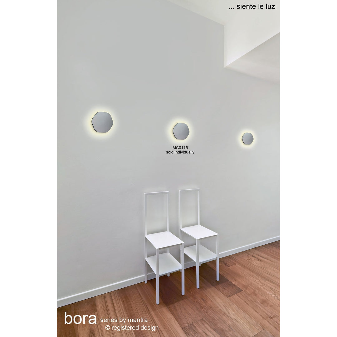 Mantra M6538 Bora Outdoor Round Wall Lamp 9.6W LED Rust Brown