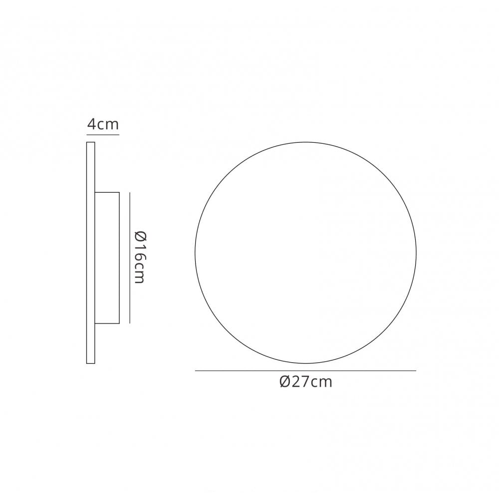 Mantra MC0117 | Bora Bora Wall Light | 27cm Round 16W LED Matte White