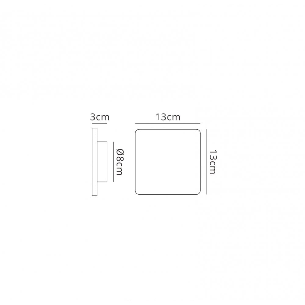 Mantra MC0103 Bora Bora Wall Light 13cm Square 6W LED Matt White